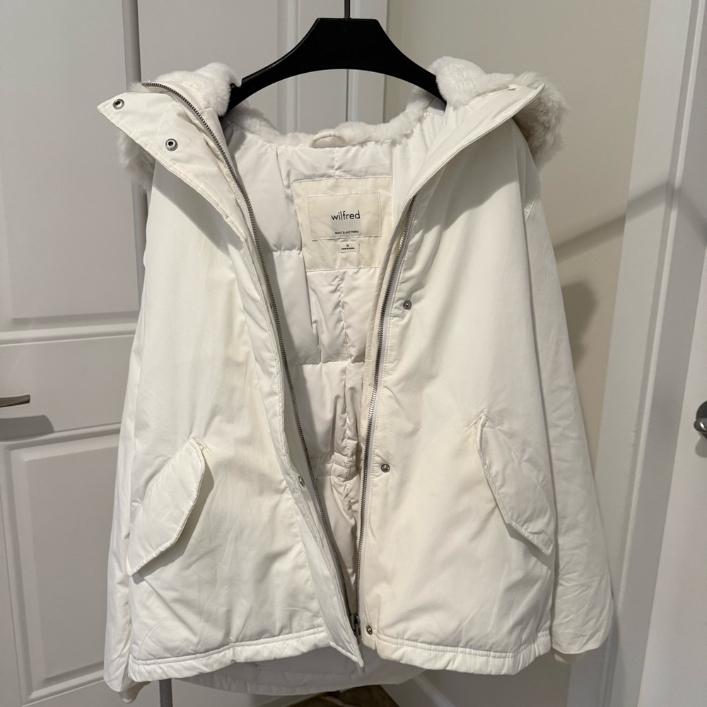 Wilfred White Hooded Jacket size M